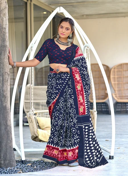 Tew Soft Pure Cotton Fancy Printed Saree Online Wholesale